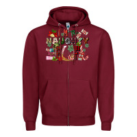 Burgundy im the naughty elf Zipper Hoodie - MaliasSmallBusiness