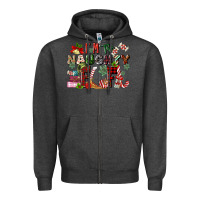 Charcoal Heather im the naughty elf Zipper Hoodie - MaliasSmallBusiness