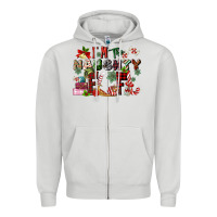Dove Grey im the naughty elf Zipper Hoodie - MaliasSmallBusiness