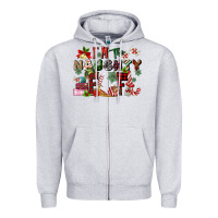Heather Grey im the naughty elf Zipper Hoodie - MaliasSmallBusiness