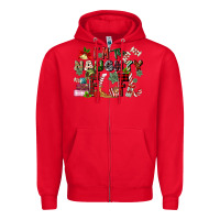 Red im the naughty elf Zipper Hoodie - MaliasSmallBusiness