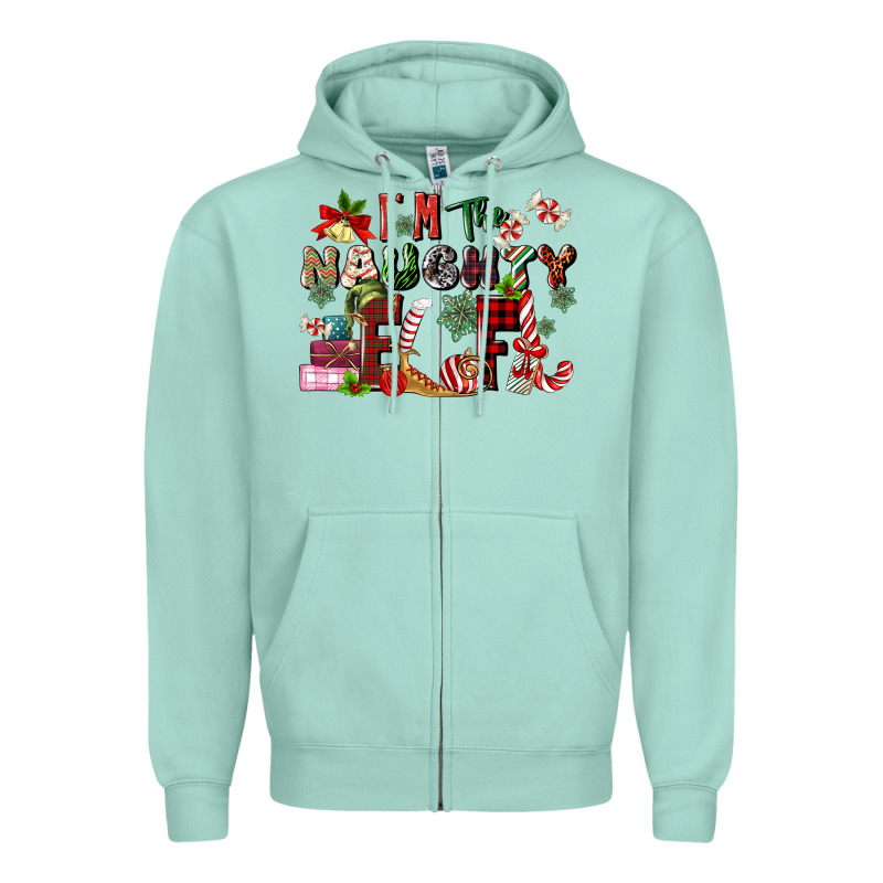 Im The Naughty Elf Zipper Hoodie by MaliasSmallBusiness | Teevron