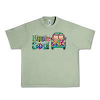 Oil Green hippie soul caravan Urban Heavy Tee - BarkalooDesign