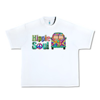 White hippie soul caravan Urban Heavy Tee - BarkalooDesign