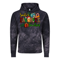 Cloud Black santa's favorite teacher Vintage Hoodie - AdoDesignShop