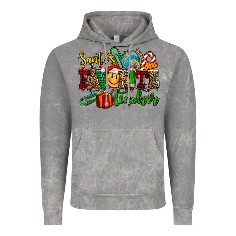 Santa's Favorite Teacher Vintage Hoodie by AdoDesignShop | Teevron