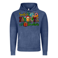 Vintage Denim santa's favorite teacher Vintage Hoodie - AdoDesignShop