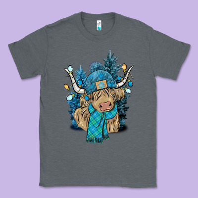 Winter Long Haired Cow Classic Tee Designed By Nancycooperartshop