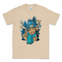 Mushroom Winter long haired Cow Classic Tee - NancyCooperArtShop