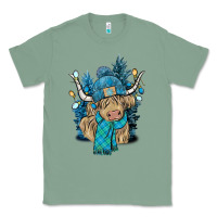 Sage Winter long haired Cow Classic Tee - NancyCooperArtShop