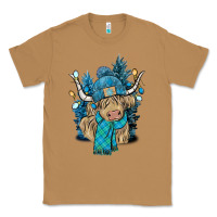 Toasted Coconut Winter long haired Cow Classic Tee - NancyCooperArtShop