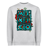 Heather Grey mexico with roses Heavyweight Sweatshirt - Jasminsmagicworld