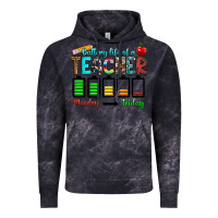 Cloud Black battery life of a teacher monday friday Vintage Hoodie - RanaPortraitStore