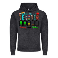 Vintage Black battery life of a teacher monday friday Vintage Hoodie - RanaPortraitStore