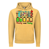 Battery Life Of A Teacher Monday Friday Vintage Hoodie | Teevron