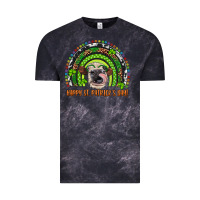 Cloud Black Western Happy St. Patrick's Day Cow Rainbow Vintage Tee - Artiststas