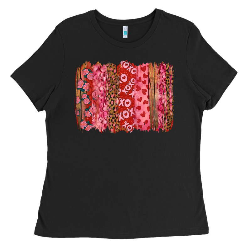 Valentine's Day Xoxo Brushstroke Ladies Tee by RanaPortraitStore | Teevron