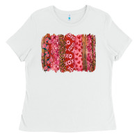 White valentine's day xoxo brushstroke Ladies Tee - RanaPortraitStore