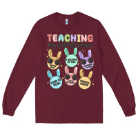 Burgundy teahing my favorite peeps Long Sleeve Tee - MaliasSmallBusiness