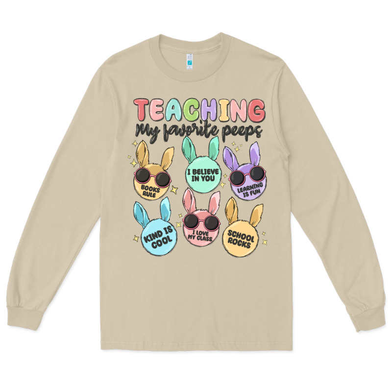 Teahing My Favorite Peeps Long Sleeve Tee by MaliasSmallBusiness | Teevron