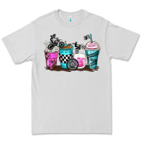 Dove Grey motocross coffee cups Premium Tee - Zillion Design Studio