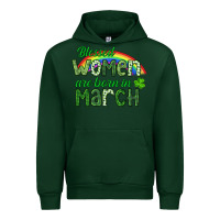 Forest Green Blessed women are born in March Urban Hoodie - CowGirlArtShop