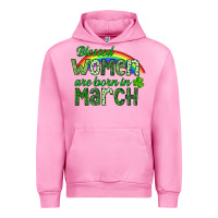 Fuchsia Pink Blessed women are born in March Urban Hoodie - CowGirlArtShop