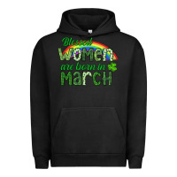 Pigment Black Blessed women are born in March Urban Hoodie - CowGirlArtShop
