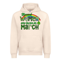 Sandshell Blessed women are born in March Urban Hoodie - CowGirlArtShop
