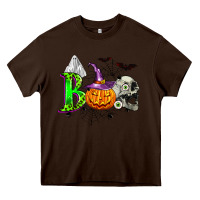 Chocolate Brown boo halloween Heavy Core Tee - Zillion Design Studio