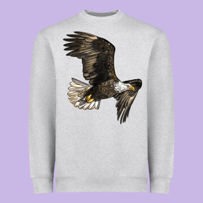 White Headed Eagle Heavyweight Sweatshirt Designed By Lillyallendesigns