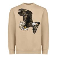 Mushroom White Headed Eagle Heavyweight Sweatshirt - LillyAllenDesigns