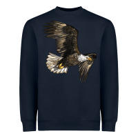 Navy White Headed Eagle Heavyweight Sweatshirt - LillyAllenDesigns
