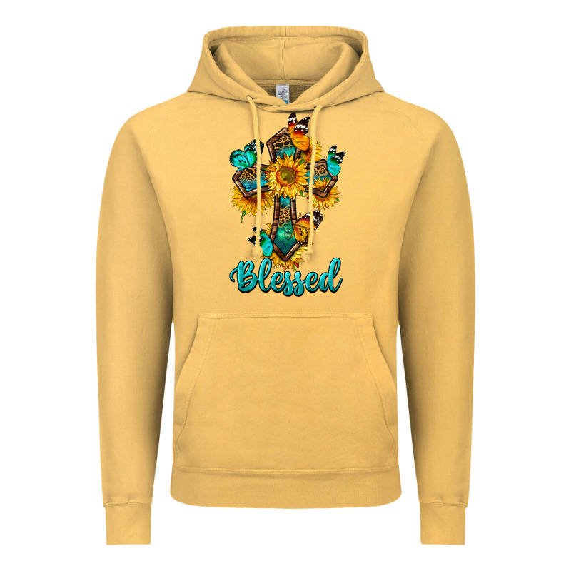 Cross With Butterfly Blessed Vintage Hoodie by BundleAndBundleShop | Teevron