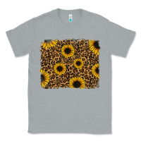 Heather Grey leopard sunflowers background Classic Tee - RanaPortraitStore