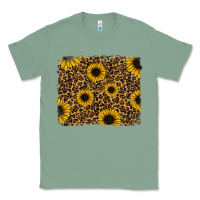 Sage leopard sunflowers background Classic Tee - RanaPortraitStore