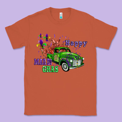 Mardi Gras With Truck Classic Tee Designed By Adodesignshop