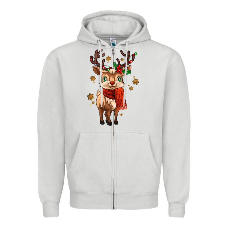 Reindeer In Christmas Zipper Hoodie by MaliasSmallBusiness | Teevron
