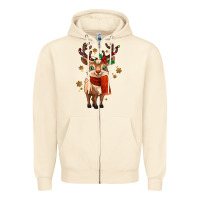 Sandshell reindeer in christmas Zipper Hoodie - MaliasSmallBusiness