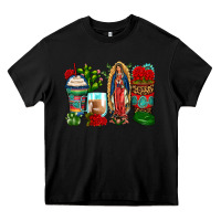 Black lady of guadalupe coffee cups Heavy Core Tee - Zillion Design Studio