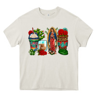 Cream lady of guadalupe coffee cups Heavy Core Tee - Zillion Design Studio