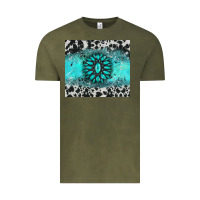 Vintage Olive gemstone cowhide Vintage Tee - AdoDesignShop