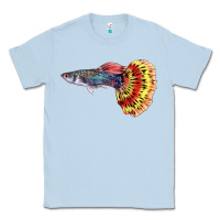 Dusty Blue Guppy Fish Classic Tee - LillyAllenDesigns