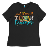 Black just a small town teacher Ladies Tee - texasbilliewilder