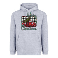 Heather Grey Merry Christmas Truck Heavyweight Hoodie - Bettercallsaul