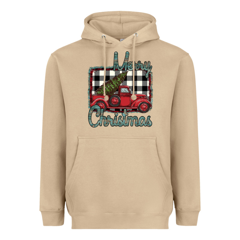 Merry Christmas Truck Heavyweight Hoodie by Bettercallsaul | Teevron