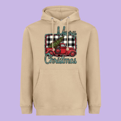 Merry Christmas Truck Heavyweight Hoodie Designed By Bettercallsaul
