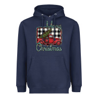 Navy Merry Christmas Truck Heavyweight Hoodie - Bettercallsaul
