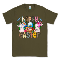 Army Green Happy Easter Classic Tee - CowhideDigitalArt