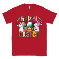 Red Happy Easter Classic Tee - CowhideDigitalArt